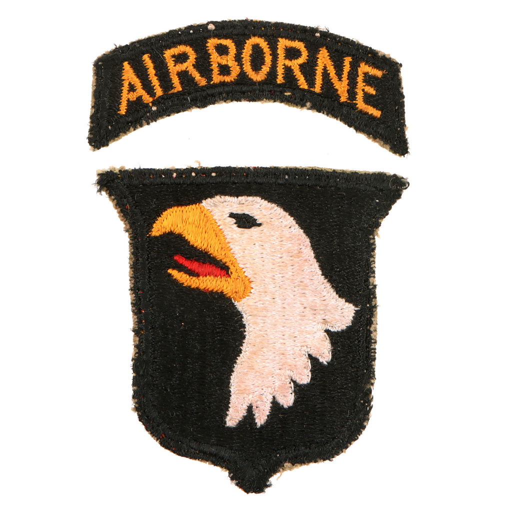 Original U.S. WWII 101st Airborne Division Type 4 Patch with Rocker Original Items