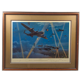 Original Signed Limited Edition Print: Framed “Duel in the Dark” by Robert Taylor Signed by Five Knight’s Cross Recipients - 180/350 - 28 ½ x 35 ¾”