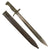 Original German WWI Steel Hilt Ersatz M1898/05 Butcher Sawback Bayonet with Scabbard - Carter Type EB42A Original Items