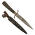 Original Imperial German WWI Hunting Style Stag Handle Trench Fighting Knife with Etched Blade & Scabbard with Securing Strap Belt Loop Original Items
