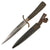 Original Imperial German WWI Hunting Style Stag Handle Trench Fighting Knife with Etched Blade & Scabbard with Securing Strap Belt Loop Original Items