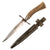 Original Imperial German WWI Hunting Style Stag Handle Trench Fighting Knife with Scabbard & Securing Strap Belt Loop Original Items