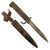 Original German WWI Steel Hilt 5 1/4” Blade Ersatz Bayonet Fighting Knife Combination with Scabbard - Carter Type EB2 Original Items