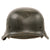 Original German WWII M42 Heer Army No Decal Helmet with 1943 Dated 58cm Liner & Chinstrap - Stamped CKL66 Original Items