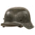 Original German WWII M42 Heer Army No Decal Helmet with 1943 Dated 58cm Liner & Chinstrap - Stamped CKL66 Original Items