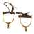 Original U.S. Civil War Set of M1859 Cavalry Spurs with Rowels & Leather Straps - Unit Stamped Original Items