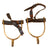 Original U.S. Civil War Set of M1859 Cavalry Spurs with Rowels & Leather Straps - Unit Stamped Original Items