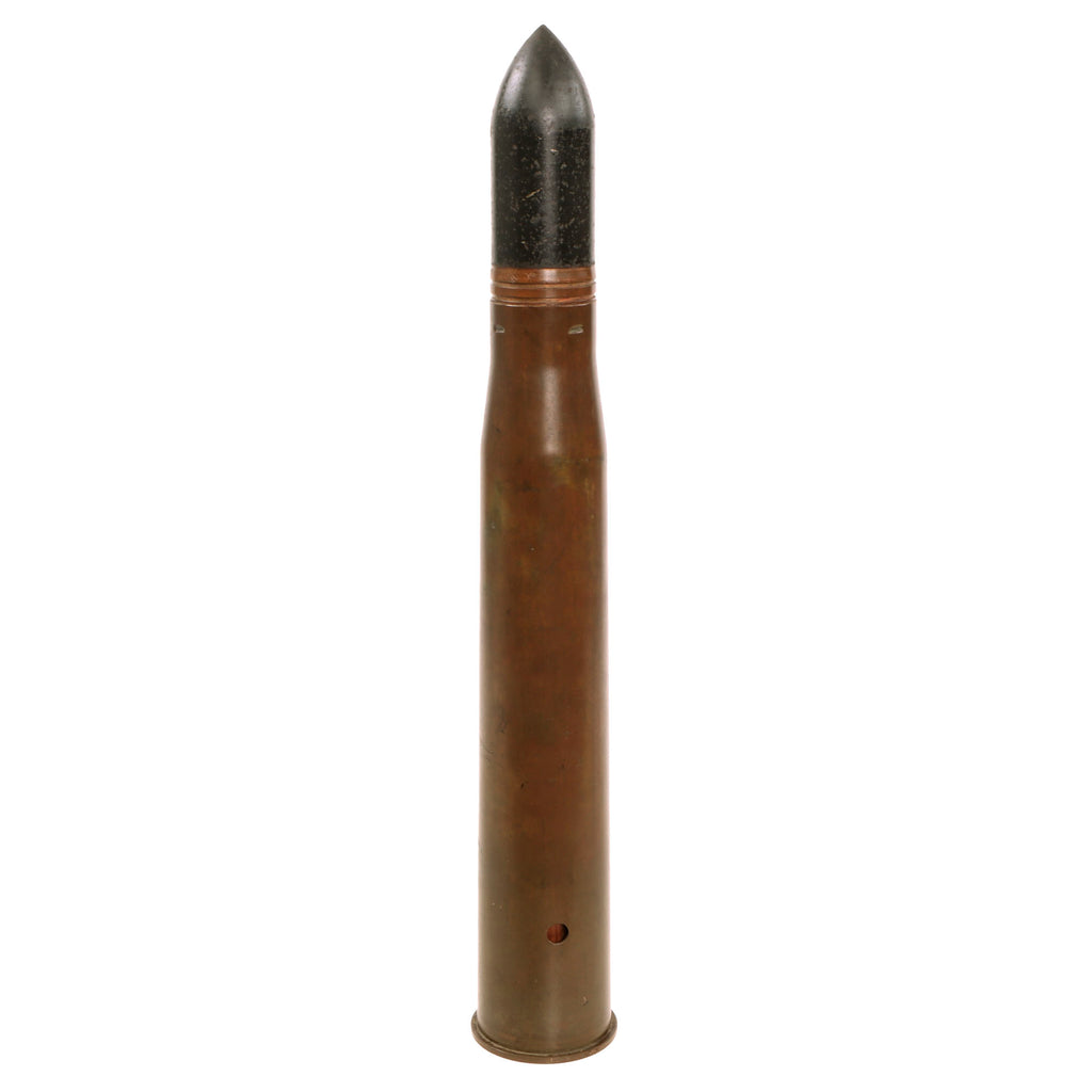 Original British WWII Inert 57mm Artillery Round For The Ordnance Quick-Firing 6-pounder 7 cwt “6 Pounder” - Dated 1942 Original Items