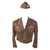 Original U.S. WWII “Fighting 6th” 6th Mechanized Cavalry Group Captain’s Custom Uniform Jacket with Bullion Patch and Piped Officer’s Garrison Cap with Enameled DI Original Items