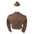 Original U.S. WWII “Fighting 6th” 6th Mechanized Cavalry Group Captain’s Custom Uniform Jacket with Bullion Patch and Piped Officer’s Garrison Cap with Enameled DI Original Items