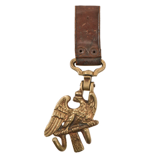 Original Imperial German WWI Eagle Drum Hanger with Leather Strap