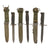 Original U.S. Vietnam War Era M4, M5, & M6 Bayonet Lot with Scabbards - Imperial & Connetta Examples - Three Total