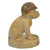 Original U.S. WWII USMC Chalk Art Bulldog Statue with Camouflage-Painted M1 Helmet Original Items