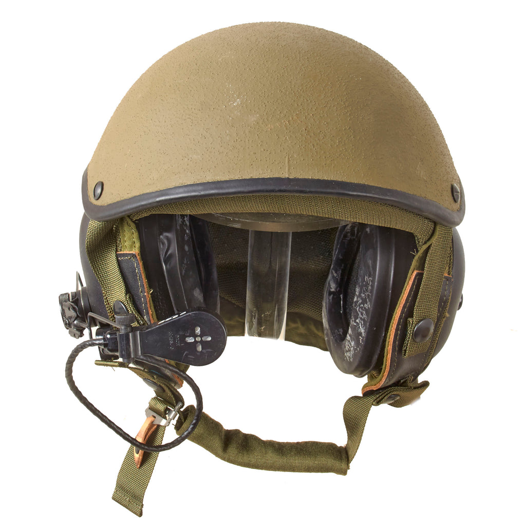 Original U.S. Desert Storm Era CVC DH-132A Tanker Helmet by Specialty Plastic Products NOS in Original Box with Original Manual - Size Small - 1988 Dated