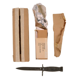 Original U.S. Unissued M7 Bayonet for M16 Rifle with M8A1 Scabbard in Original 1974-Dated Sealed Packaging