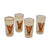 Original U.S. WWII Homefront Set of Eight “Victory Tumblers” Patriotic Drinking Glasses with Pin-Up Girls & 22k Gold Bands in Original Box with Advertising Card - Outstanding Display Original Items