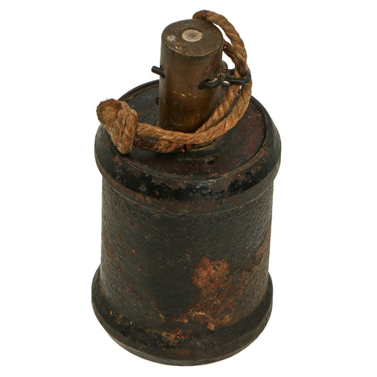 Original Japanese WWII Inert Type 99 Kiska Hand Grenade with Fuse & Pull String - Missing Fuze Cover Original Items