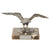 Original German WWII Metal Eagle Desk Ornament on Marble Base with "Jousting 1939" Dedication Plaque Original Items