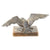 Original German WWII Metal Eagle Desk Ornament on Marble Base with "Jousting 1939" Dedication Plaque Original Items