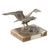 Original German WWII Metal Eagle Desk Ornament on Marble Base with "Jousting 1939" Dedication Plaque Original Items