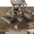 Original German WWII Metal Eagle Desk Ornament on Marble Base with "Jousting 1939" Dedication Plaque Original Items