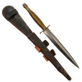 Original U.S. Vietnam War 46th Special Forces Group Airborne Presentation Stiletto Dagger in Correct Sheath - From Collection of American Edged Weapon Museum