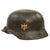 Original German WWII Rare Kriegsmarine Navy Extra Large M35 Double Decal Helmet with 1939 Dated 60cm Liner & Chinstrap - Stamped SE68