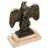 Original German WWII Bronzed Metal NSDAP Reichsadler Eagle Desk Ornament on White Marble Base