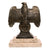 Original German WWII Bronzed Metal NSDAP Reichsadler Eagle Desk Ornament on White Marble Base