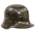 Original German WWII Identified USGI Decorated Travel Diary RLB Air Defense Reissued Austrian M17 Helmet with Letter and Photo - Size 64 Shell