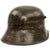 Original German WWII Identified USGI Decorated Travel Diary RLB Air Defense Reissued Austrian M17 Helmet with Letter and Photo - Size 64 Shell