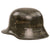Original German WWII Identified USGI Decorated Travel Diary RLB Air Defense Reissued Austrian M17 Helmet with Letter and Photo - Size 64 Shell