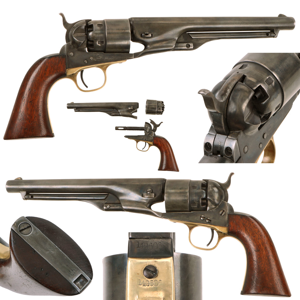 Original U.S. Civil War Colt Model 1860 Army .44cal Percussion Revolver Made in 1863 - Serial 142606 Original Items
