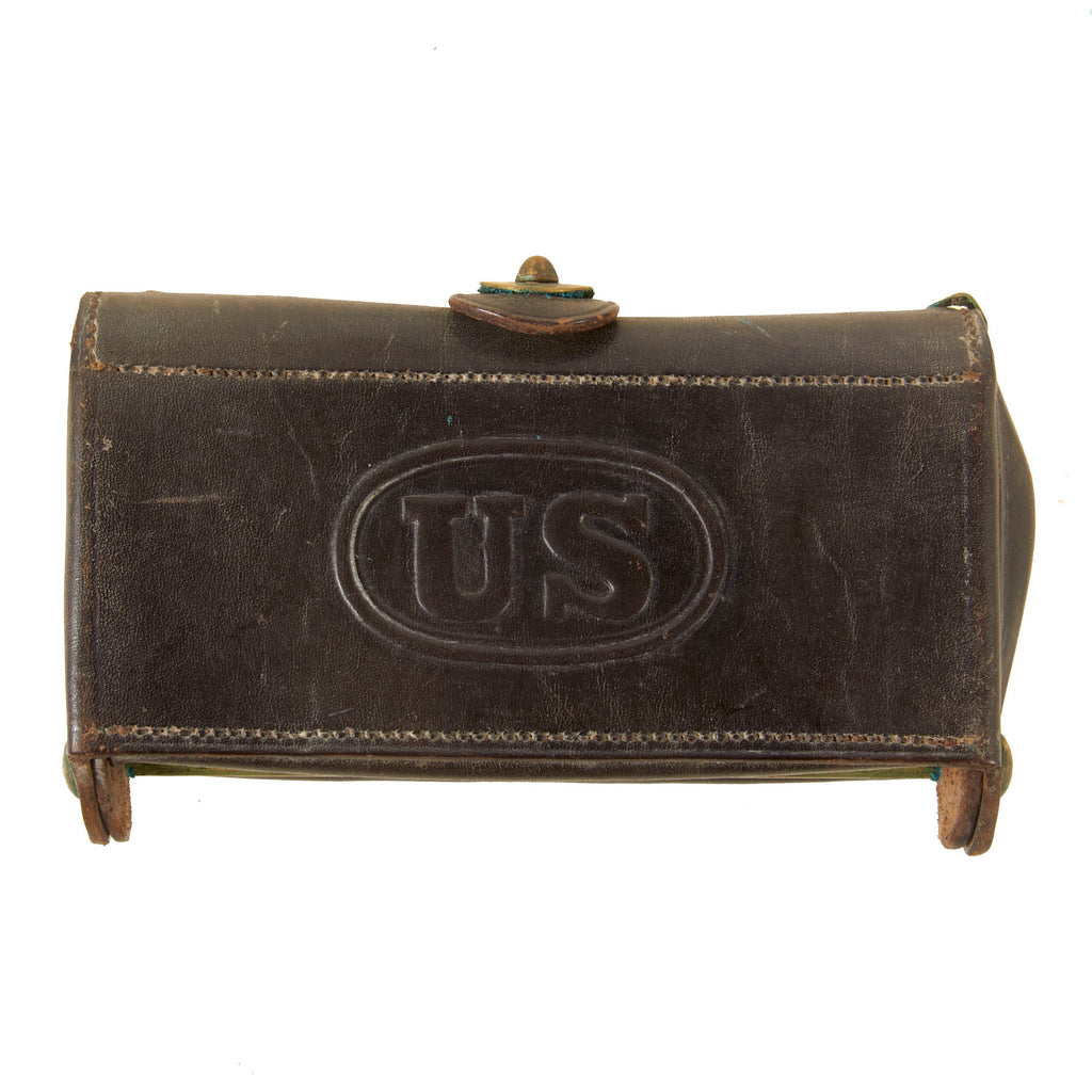 Original U.S. Indian Wars M1874 .45/70 McKeever Cartridge Box - Marked to Rock Island Arsenal - Springfield Trapdoor Rifle Original Items