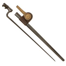 Original U.S. Springfield Trapdoor M1873 Rifle Socket Bayonet with U.S. Scabbard & M1887 Hanger - Excellent