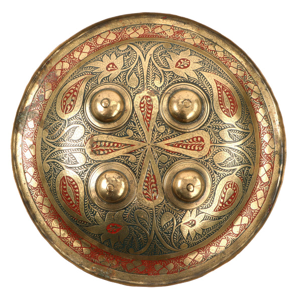 Original Napoleonic Era Indo-Persian Small Metal Dhal Shield with Bras ...
