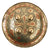 Original Napoleonic Era Indo-Persian Small Metal Dhal Shield with Brass Ornamentation - Late 18th Century Original Items