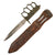 Original U.S. WWI Model 1918 Mark I Trench Knife by L.F. & C. with “The Spaniard” Custom WWII Era Leather Scabbard with Laundry Number