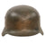 Original German WWII DAK Afrikakorps Sand Camouflage M35 Helmet with Relic 59cm LIner and Removed Decal - Size 66 Shell Original Items
