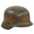 Original German WWII DAK Afrikakorps Sand Camouflage M35 Helmet with Relic 59cm LIner and Removed Decal - Size 66 Shell Original Items