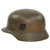 Original German WWII DAK Afrikakorps Sand Camouflage M35 Helmet with Relic 59cm LIner and Removed Decal - Size 66 Shell Original Items