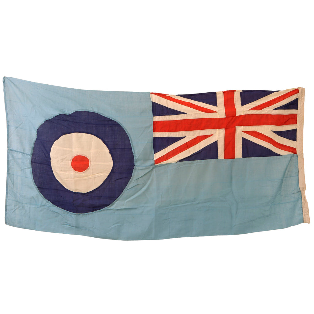 Original British WWII RAF Royal Air Force Ensign Flag - Broad Arrow Marked - 34 ½ x 76” Original Items