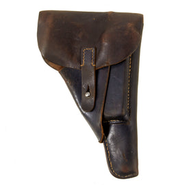 Original German WWII Brown P38 Softshell Breakaway Holster by Wilh. Stern KG of Posen - Dated 1944