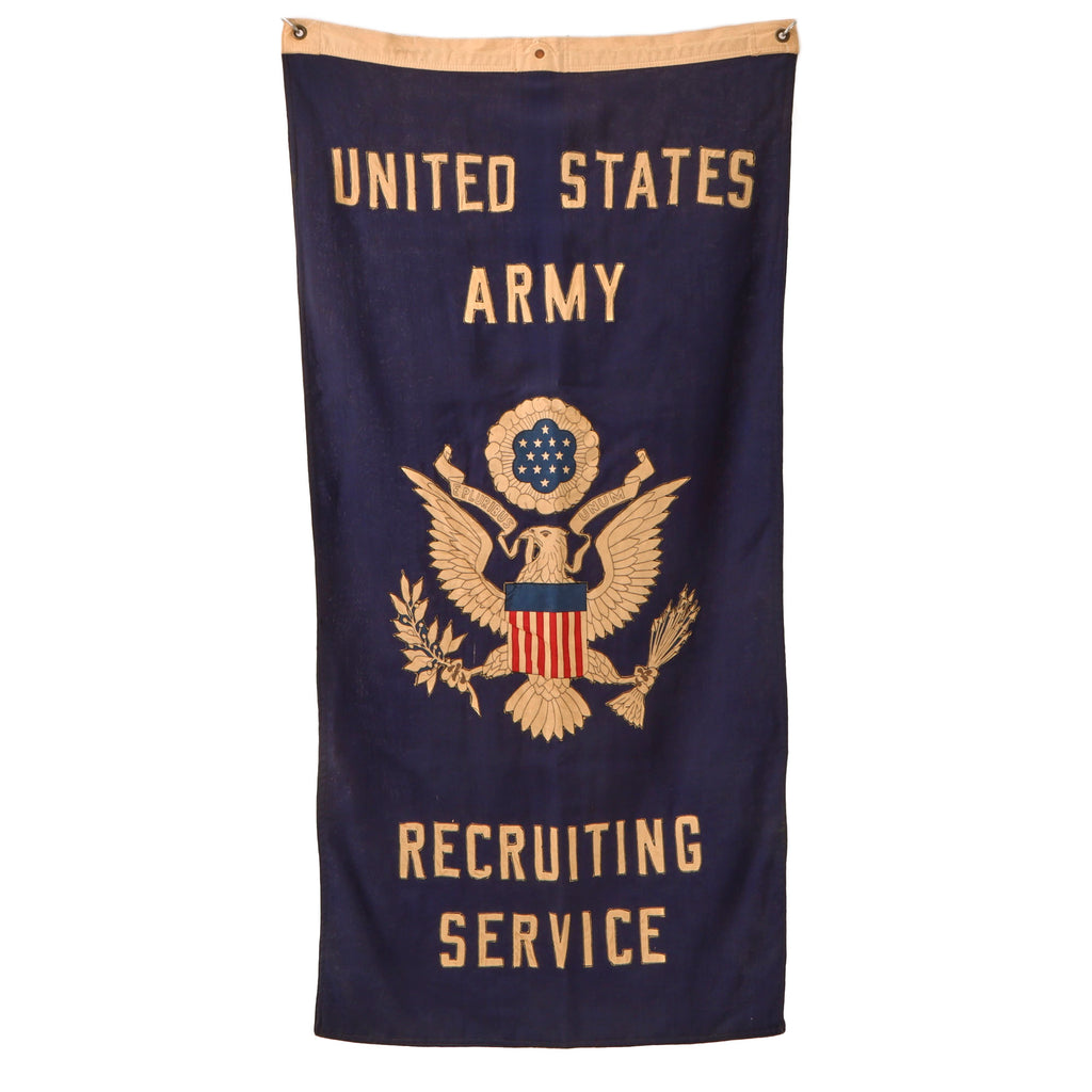 Original U.S. Korean War - Vietnam War Era US Army Recruiting Service Recruitment Banner - 2’ 4 ½” x 4’ 6” Original Items
