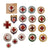 Original U.S. WWII Red Cross Volunteer Enamel Pins - Lot of 19 Original Items