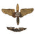 Original U.S. WWII CBI Indian-Made Small-Size Sterling Aviator Wings Lot with Brass Propeller Badge