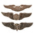 Original U.S. WWII CBI Indian-Made Small-Size Sterling Aviator Wings Lot with Brass Propeller Badge