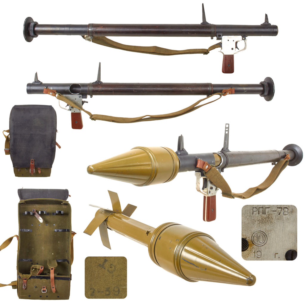 Original Soviet Cold War Inert RPG-2 Rocket Propelled Grenade Launcher with Dummy Training Rocket & Backpack Original Items