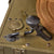 Original U.S. WWII U.S. Army Functional Phonograph Player by Plaza Manufacturing Co. with 2 Binders of 19 Special Services V Discs - Four Discs Have Naval Censor Stamps Original Items
