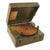 Original U.S. WWII U.S. Army Functional Phonograph Player by Plaza Manufacturing Co. with 2 Binders of 19 Special Services V Discs - Four Discs Have Naval Censor Stamps Original Items